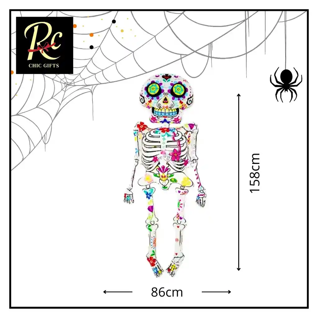 Globo Gigante Catrina Halloween - Decoración Día De Muertos - Regalos Chic