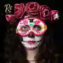 Máscara Catrina Fluor - Brilla En La Oscuridad Para Fiesta - Regalos Chic