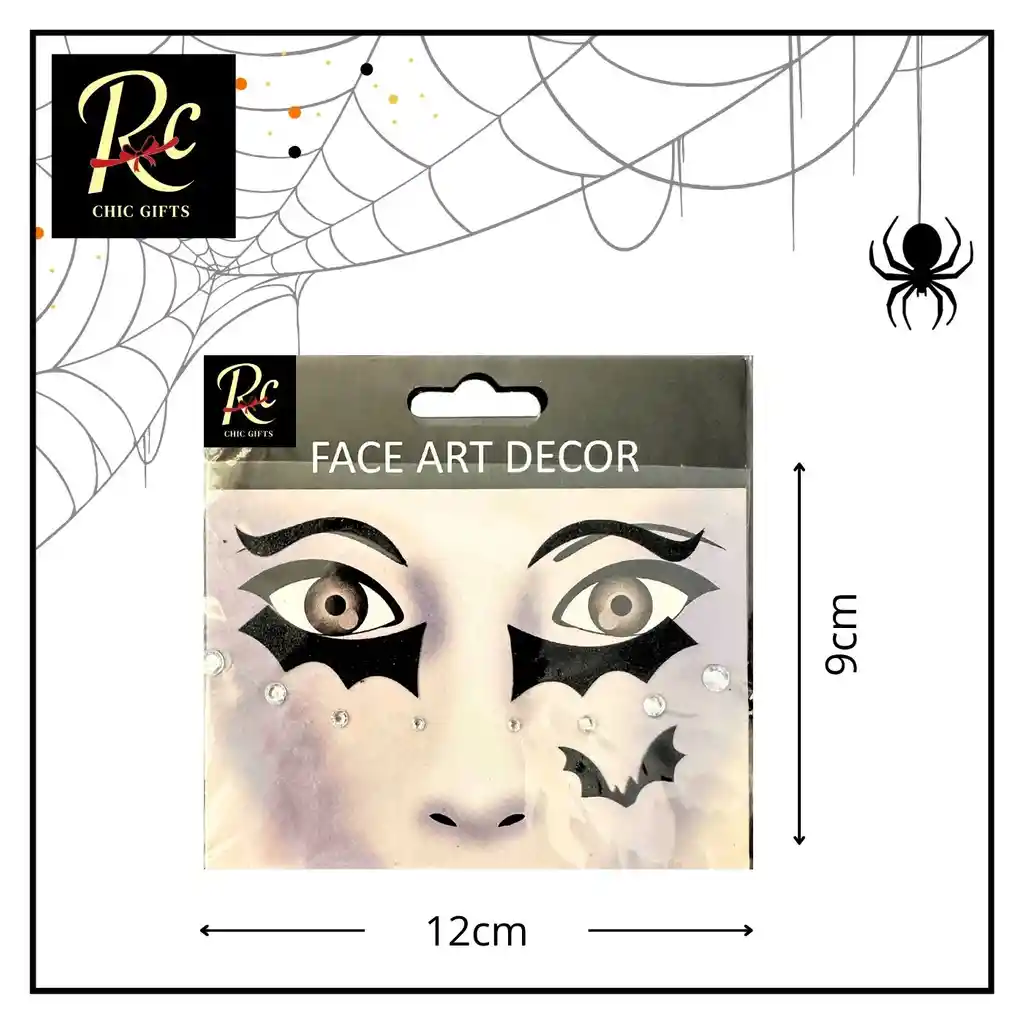 Apliques Faciales De Murciélago - Joyas Autoadhesivas - Regalos Chic