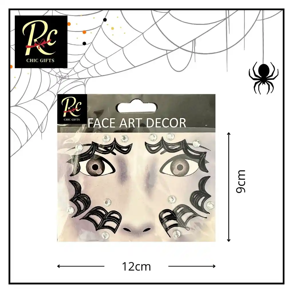 Stickers Faciales Murciélago - Joyas Autoadhesivas Halloween - Regalos Chic