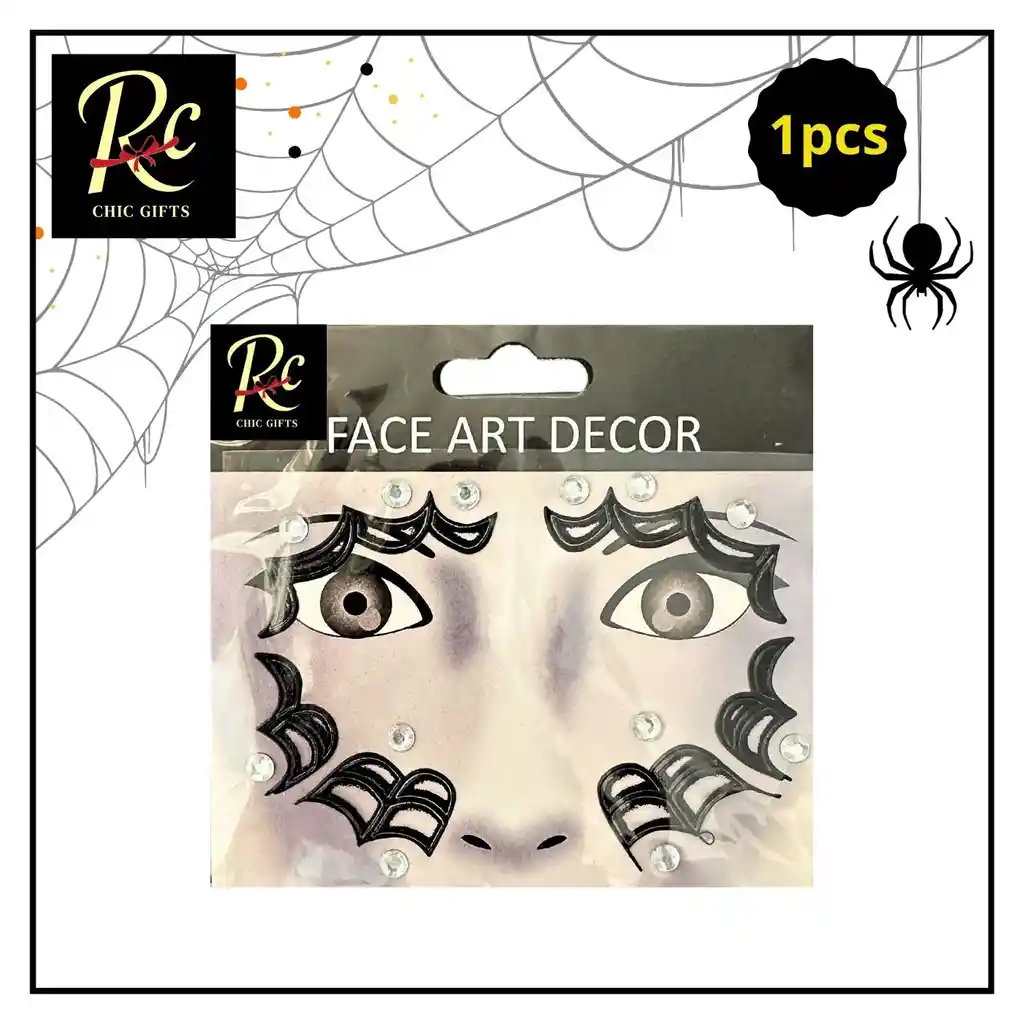 Stickers Faciales Murciélago - Joyas Autoadhesivas Halloween - Regalos Chic
