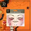 Apliques Faciales De Lágrimas De Sangre - Maquillaje De Terror Instantáneo - Regalos Chic