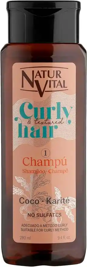 Shampoo Curly Cabello Rizado, Ondulado O Texturizado Naturvital 280 Ml
