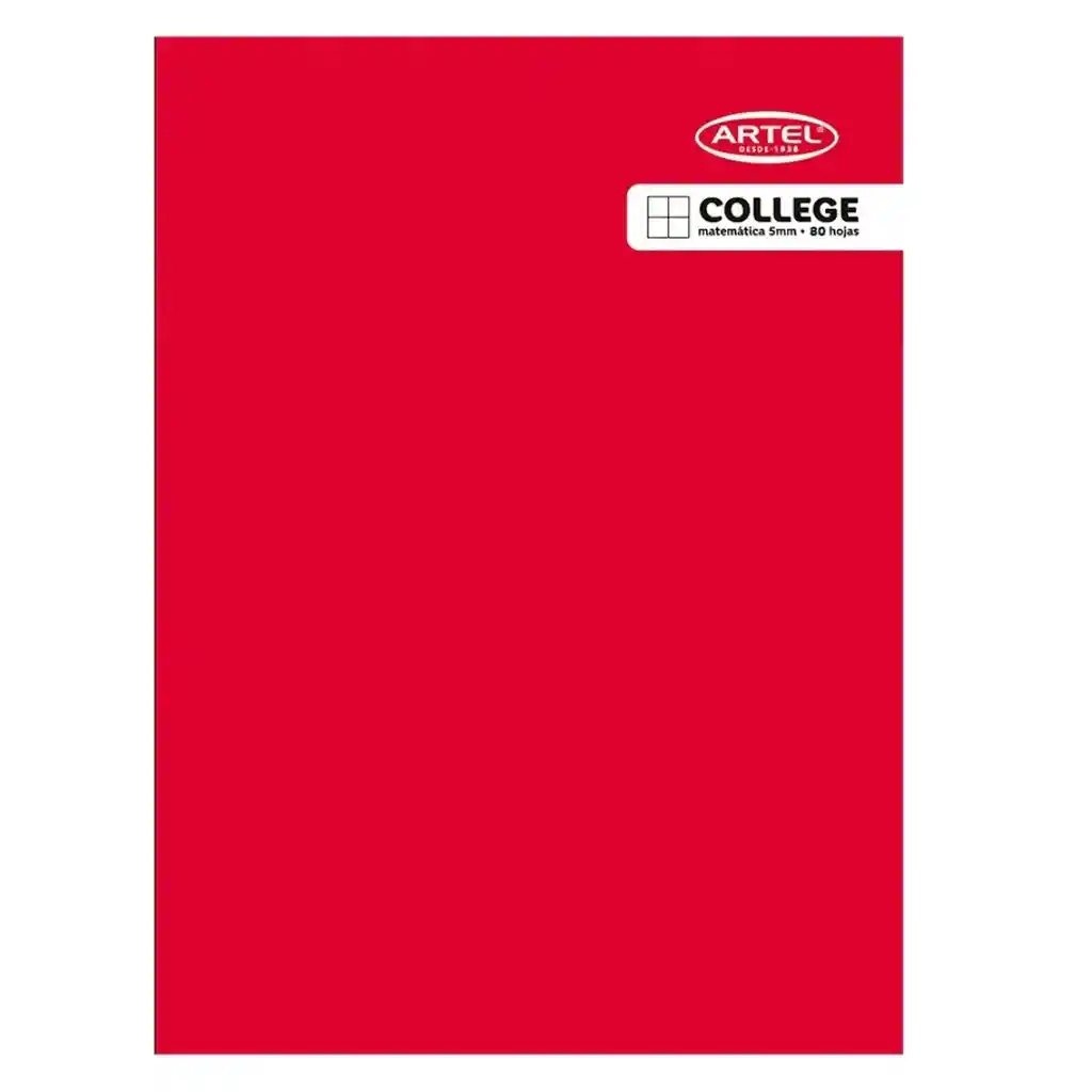 Cuaderno College Cuadro 5mm 80 Hojas