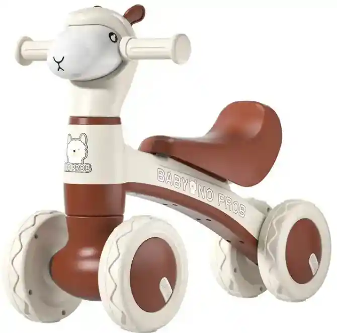 Triciclo Ovejita Luz Música Scooter Correpasillos Marrón