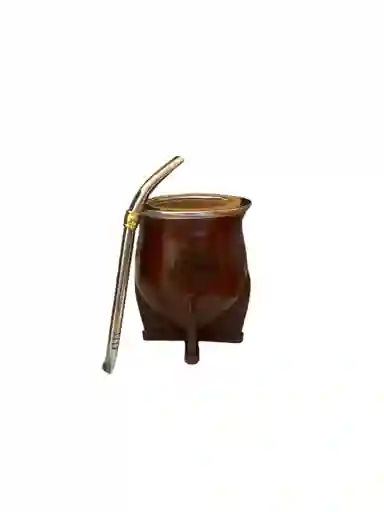 Mate Camionero De Madera Algarrobo Marrón El Buen Pastor