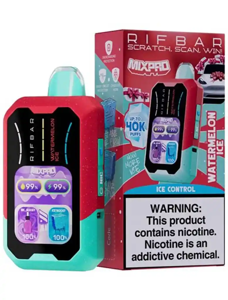 Vaper Desechable Rifbar Mixpro Watermelon Ice 40.000 Puff Ice & Nic Control