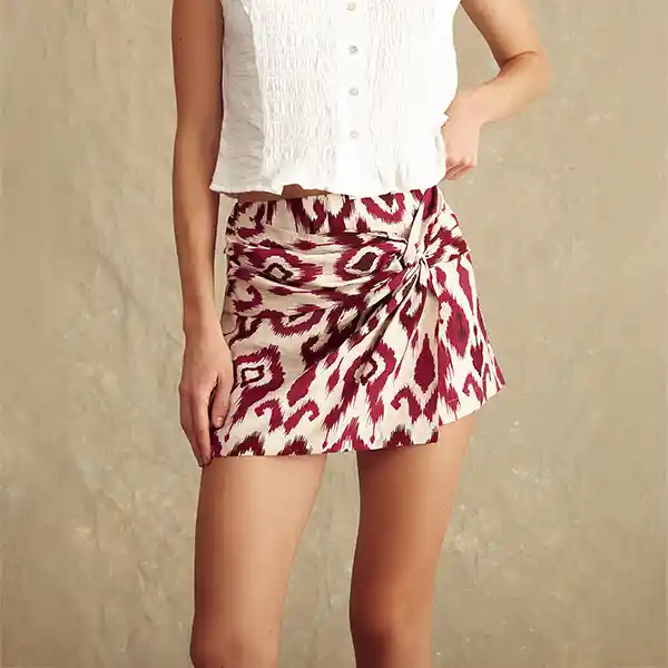Falda Short Paradiso 38 Burdeo