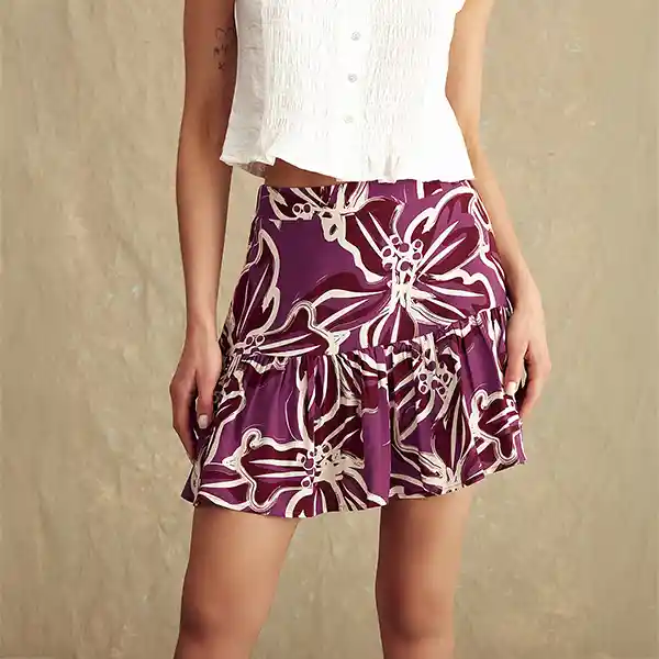 Falda Short Paradiso Oporto Xl Morado