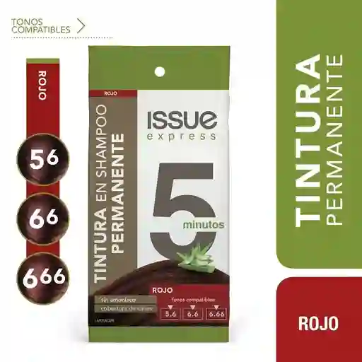 Issue Color Express Tintura Shampoo 5 Min Rojo