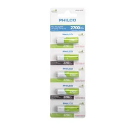 Pack 5 Pilas Recargables Aa Philco 2700mha