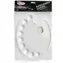 Paleta Mezcladora Plástica Ovalada Artel 9 Espacios