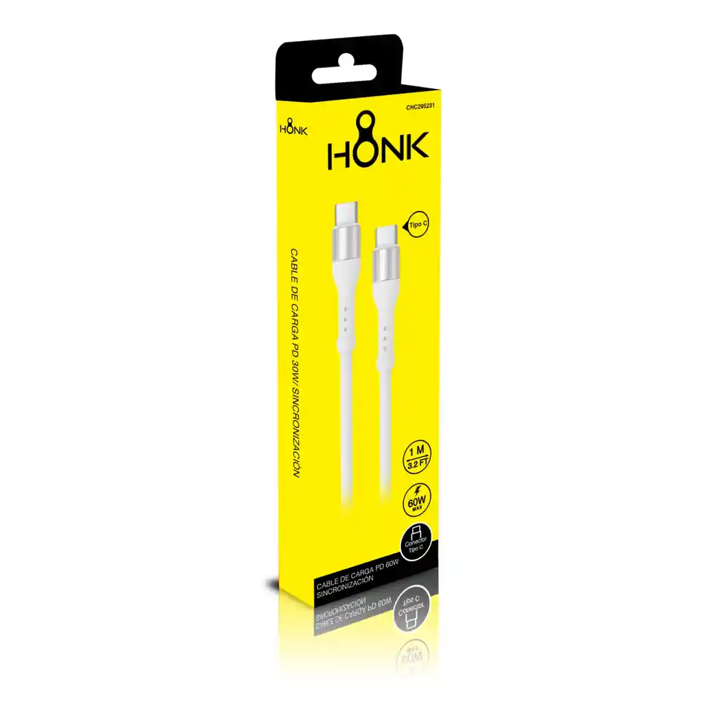Cable Usb Tipo C A Tipo C Honk 60w 1mt