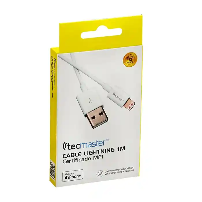 Cable Usb Para Iphone 1mt Mfi Tecmaster