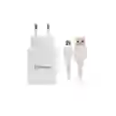 Cargador Rápido 2.1a Doble Usb + Cable Micro Usb Philco