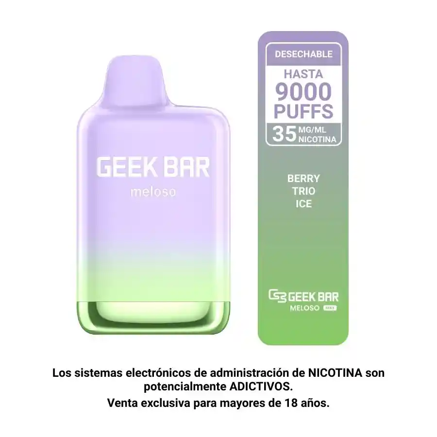 Desechable Geekbar Meloso Max Berry Trio Ice 9.000 Puffs 45mg