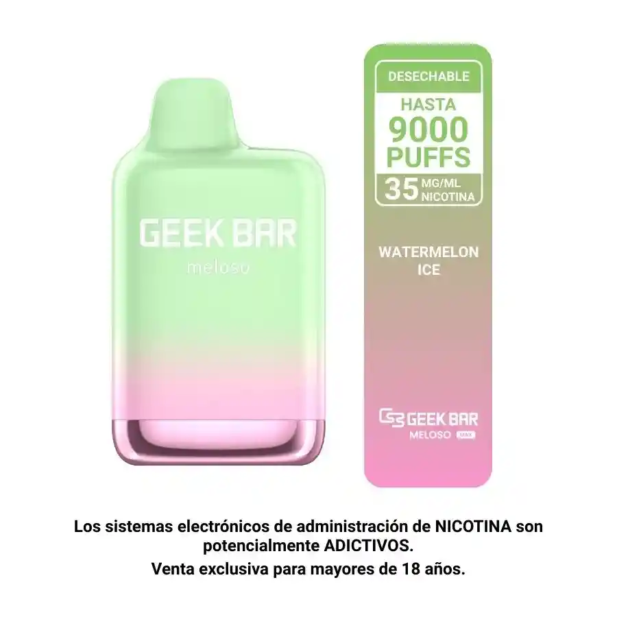 Desechable Geekbar Meloso Max Watermelon Ice 9.000 Puffs 45mg