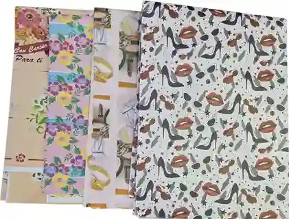 Pliego De Papel De Regalo, Diseños Variados Dama 90x70