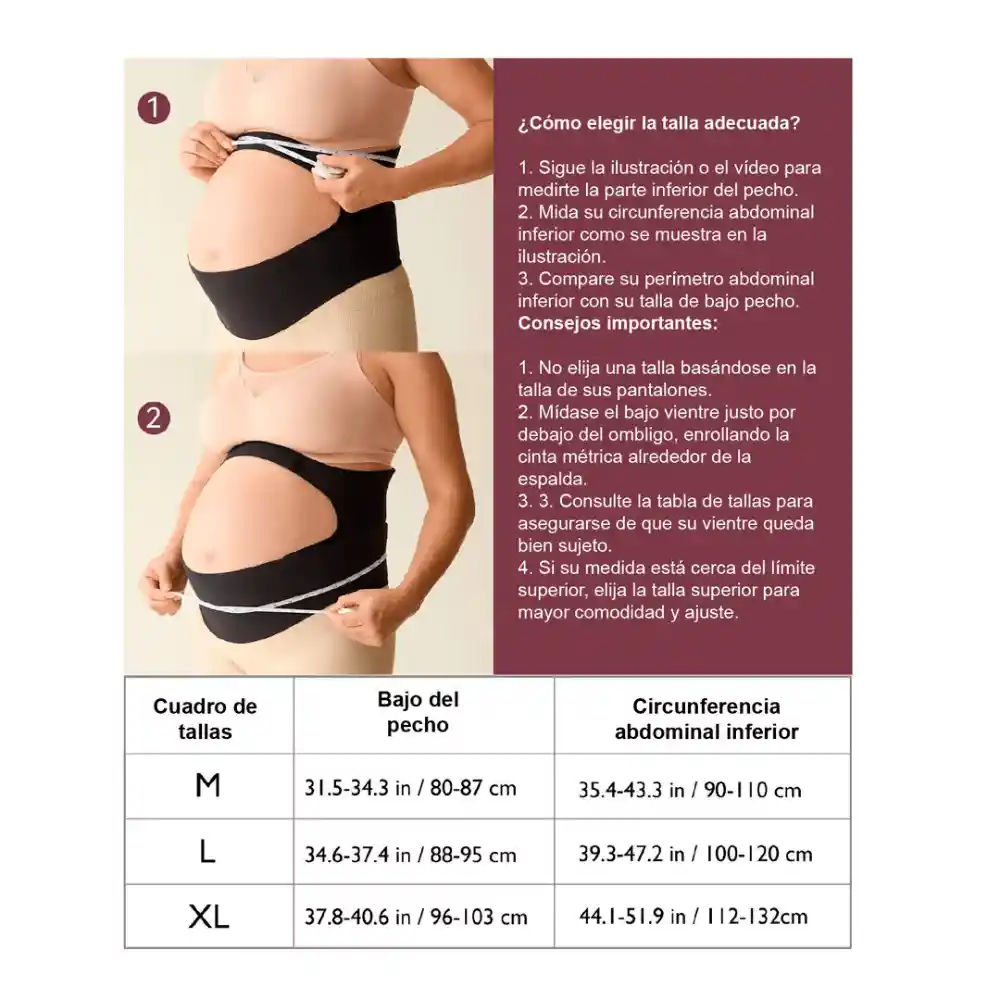 Faja De Embarazo Momcozy Negro Talla M