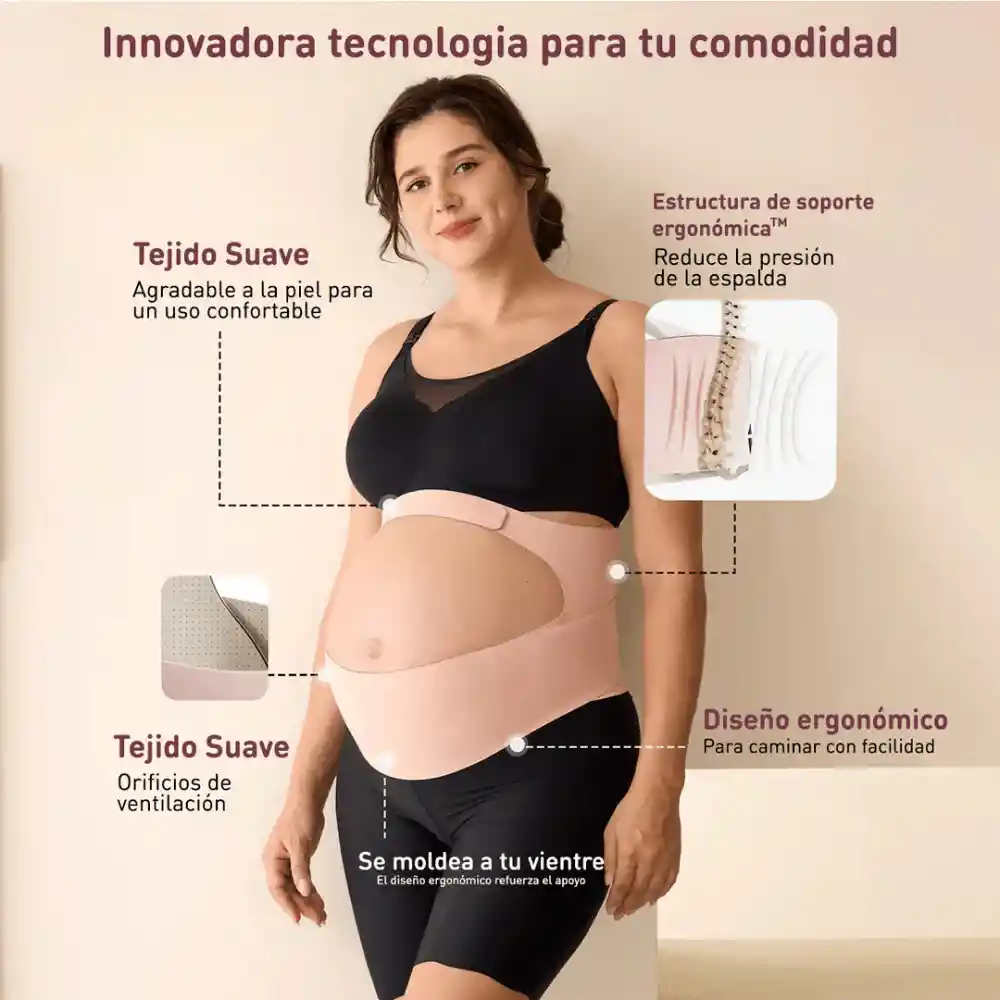 Faja De Embarazo Momcozy Negro Talla M