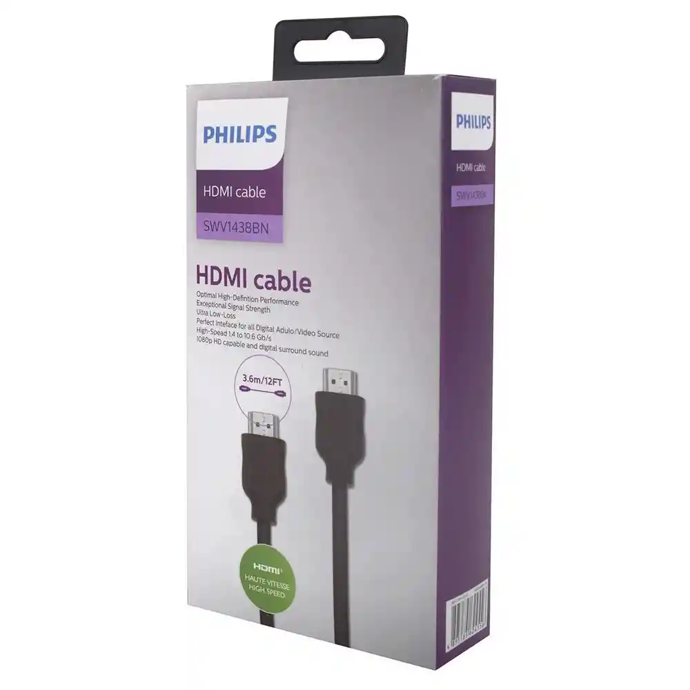 Cable Hdmi Philips 3.6 Mts Full Hd