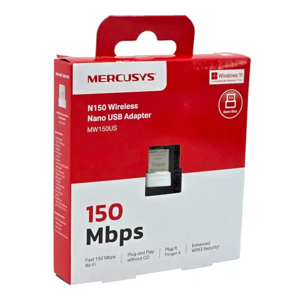 Adaptador Usb Wifi Nano 150mbps Mercusys Mw150us