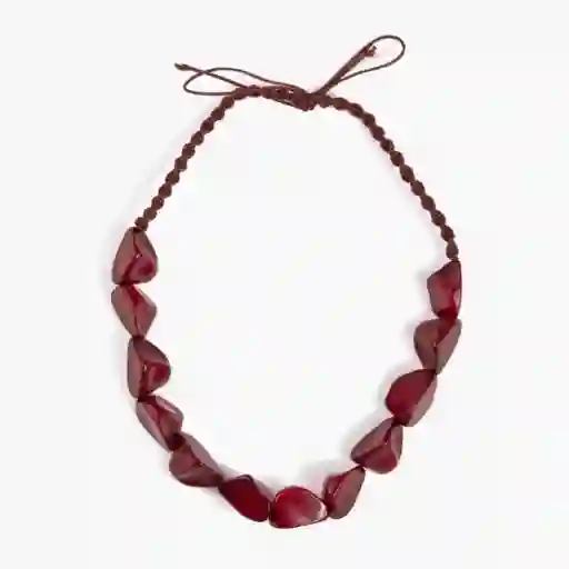 Collar Piedras Grandes Irregulares Burdeo