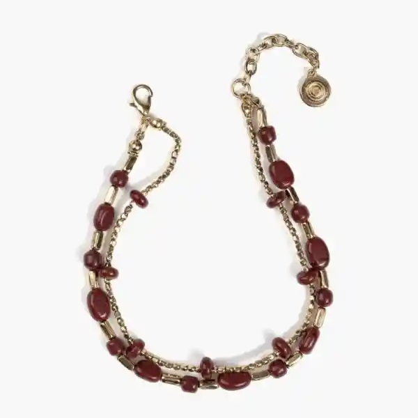 Tobillera Mostacillas Burdeo