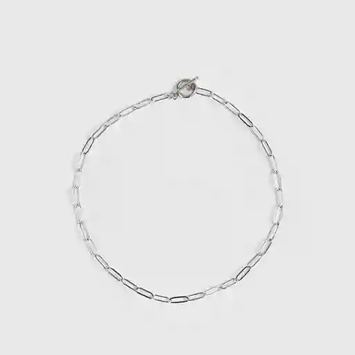 Collar Acero Inoxidable Eslabones Plateado