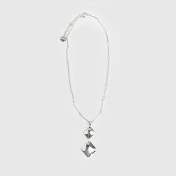 Collar Doble Rombo Plateado