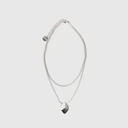 Collar Choker Rombo Plateado