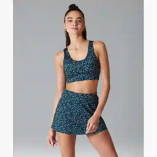 Falda Short Active M Verde Petróleo