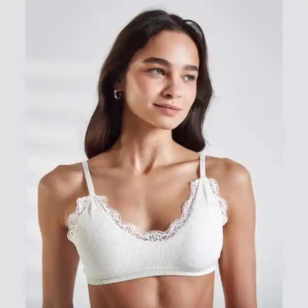 Bralette Encaje Xs Blanco