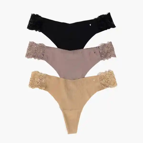 Set 3 Colaless Dreamy Detalle Encaje M Beige