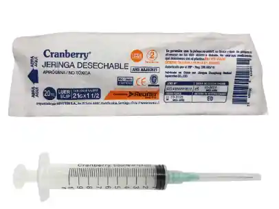 Jeringa 20 Ml 21g X 1 1/2 X 1
