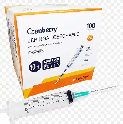 Jeringa 10 Ml 21gx1-1/2 X 1 Und Cranberry