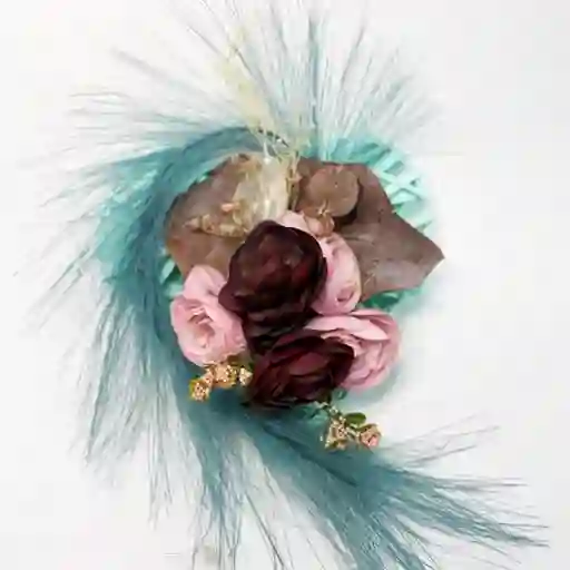 Corazones De Mimbre Verde Agua