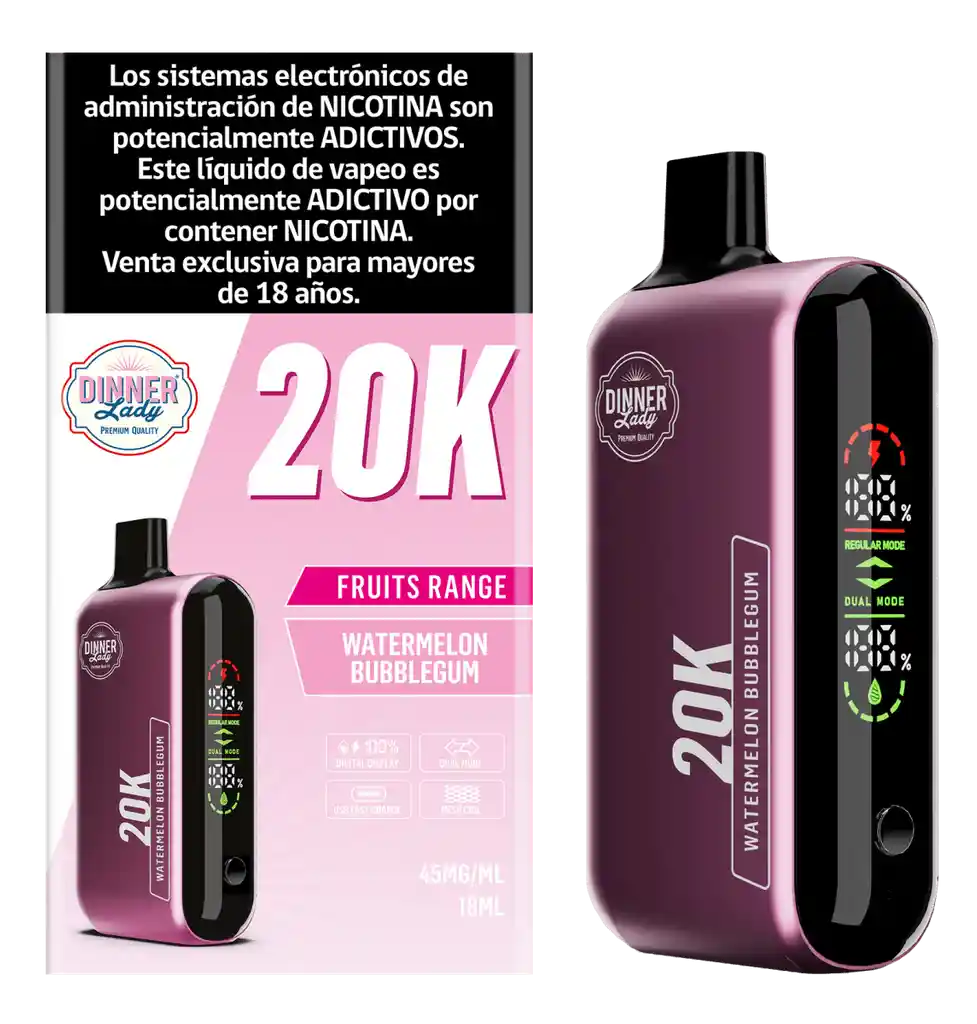 Vaper Dinner Lady 20k Strawberry