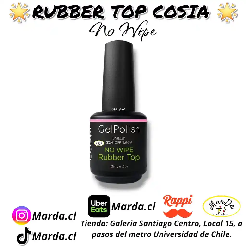 Rubber Top Cosia No Wipe 15 Ml