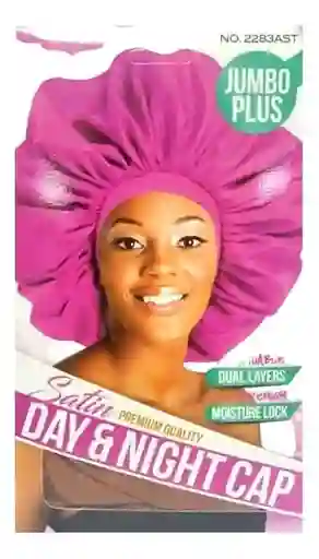 Gorro De Satin Jumbo Plus Para Pelo Abundante Largo