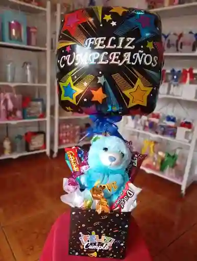 Caja Decorada Con Peluche