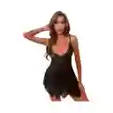 Slips Negro Transparente Con Tanga Camila Talla M