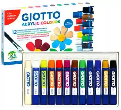 Acrílico Giotto 12 Colores 12ml