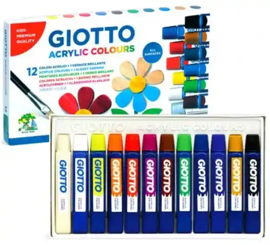 Acrílico Giotto 12 Colores 12ml