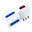 Enchufe Adaptador Triple Macrotel Con Switch
