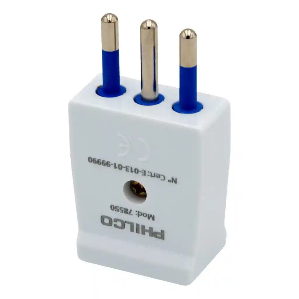 Enchufe Macho Vertical Philco 2p+t Blanco