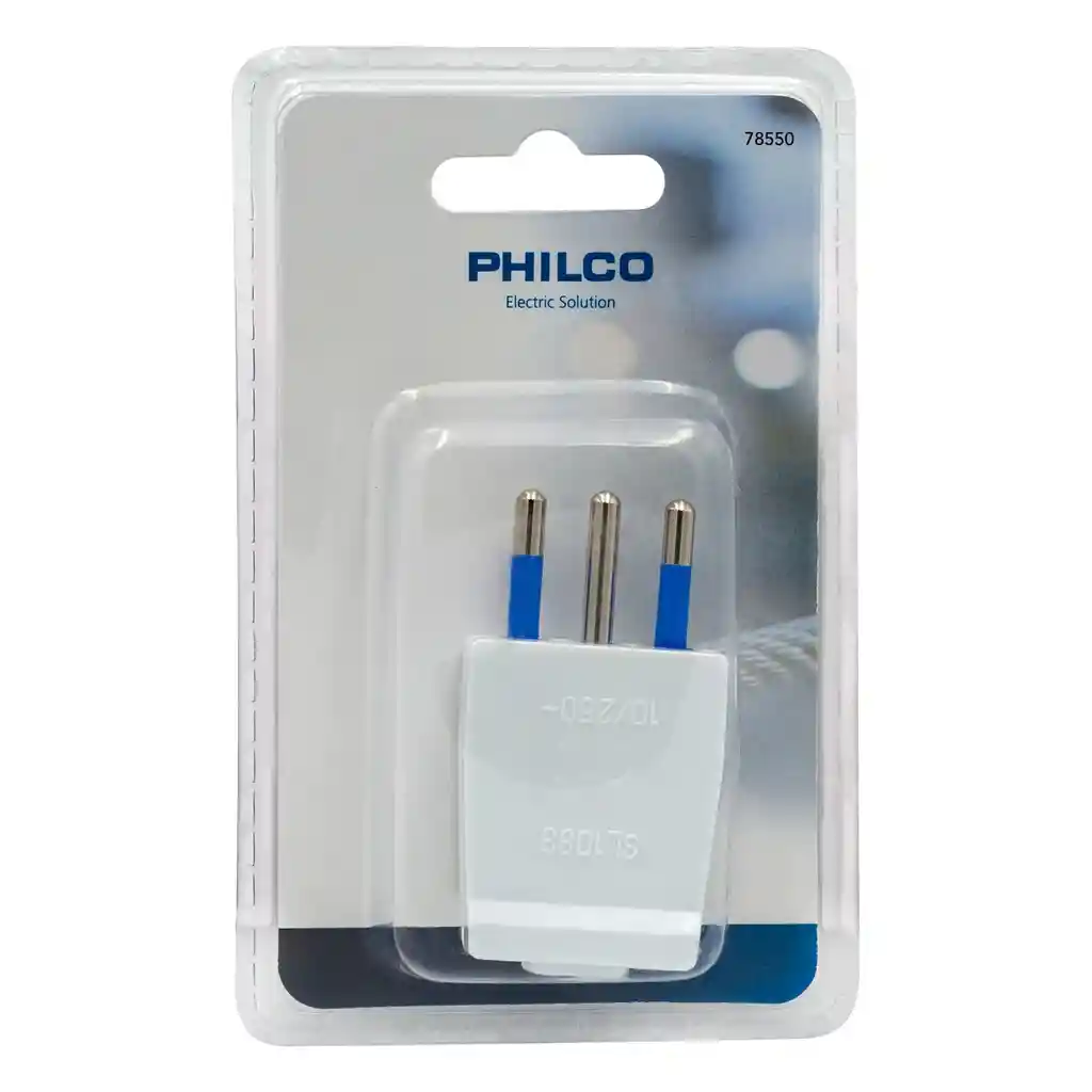 Enchufe Macho Vertical Philco 2p+t Blanco