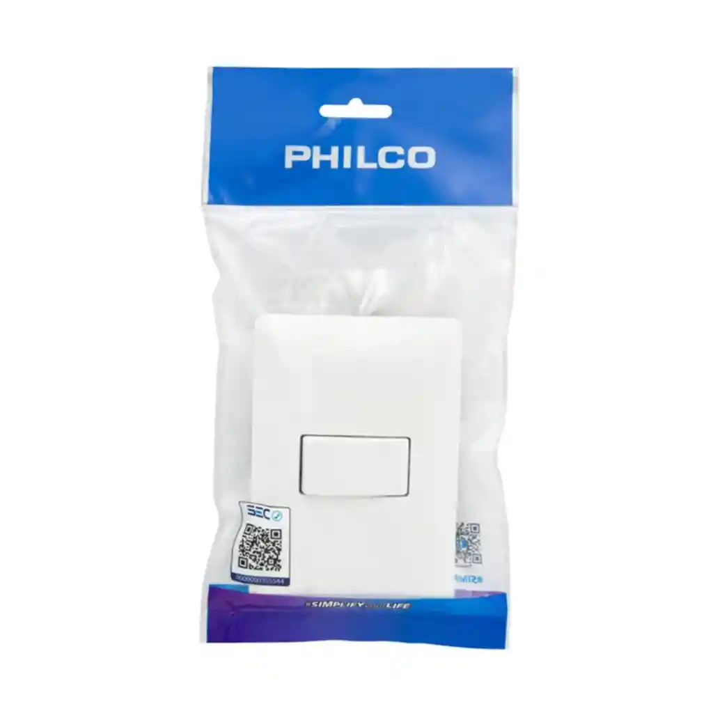 Interruptor Simple Pared Muro 250v 10a Philco Blanco