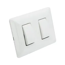 Interruptor Doble Pared Muro 250v 10a Philco Blanco