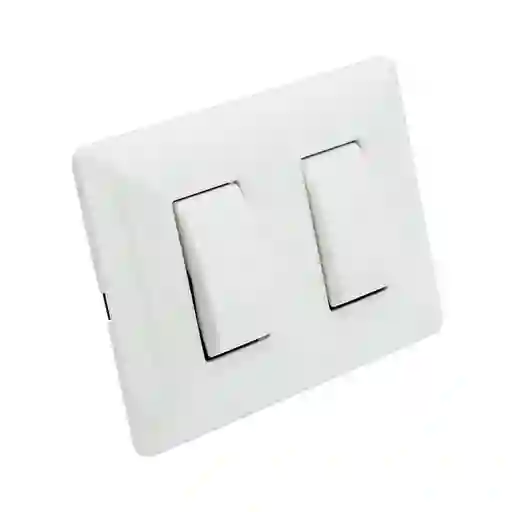 Interruptor Doble Pared Muro 250v 10a Philco Blanco